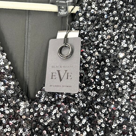 NWT Black Halo Keeley Black Sequins Jumpsuit - Picture 6 of 8